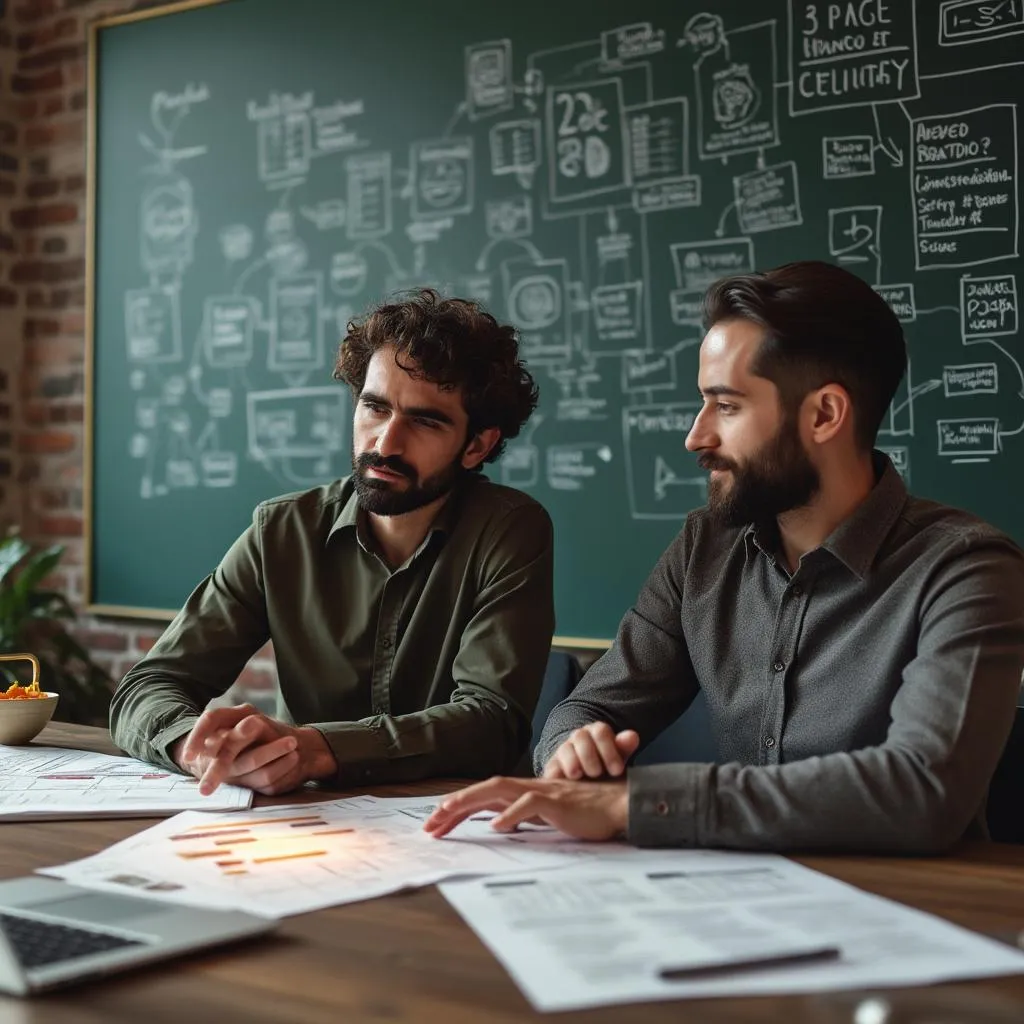 I fondatori di BrandSocial durante la prima riunione di pianificazione